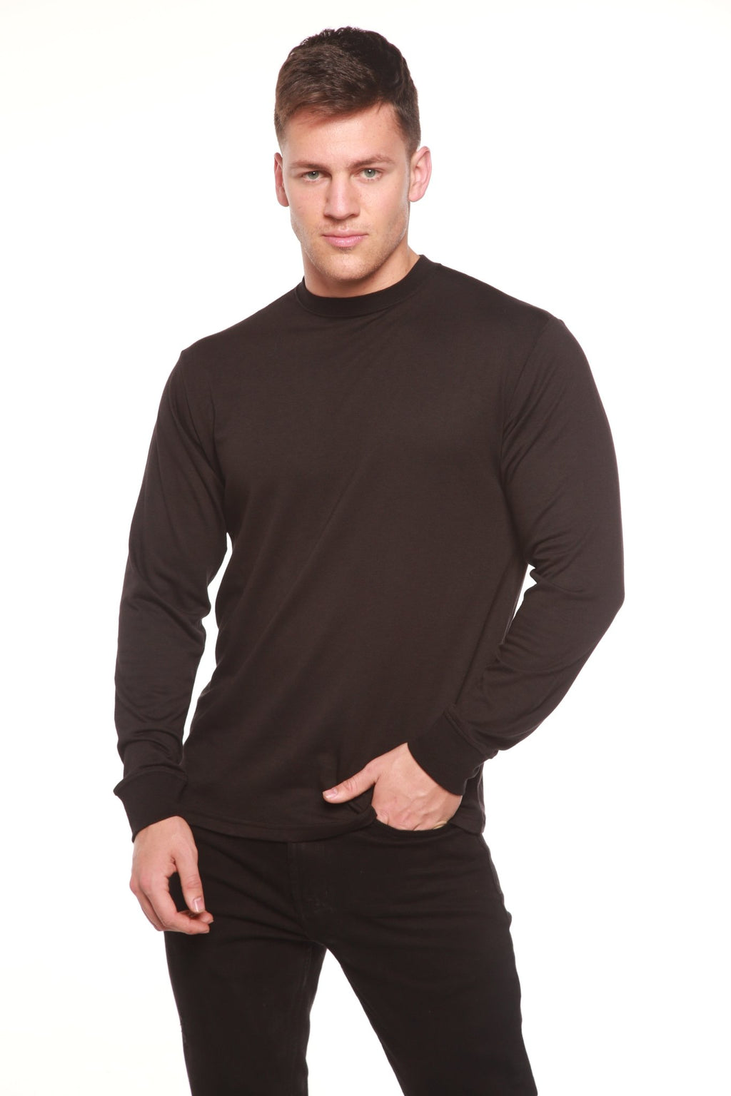 Men's Bamboo Viscose/Organic Cotton Long Sleeve T-Shirt - Che Cose Belle