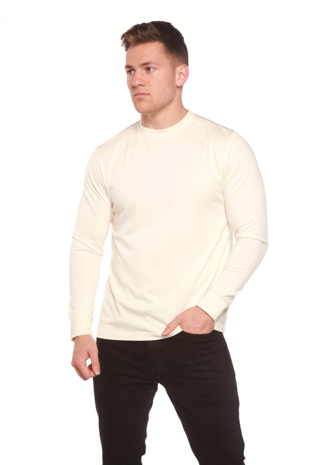 Men's Bamboo Viscose/Organic Cotton Long Sleeve T-Shirt - Che Cose Belle
