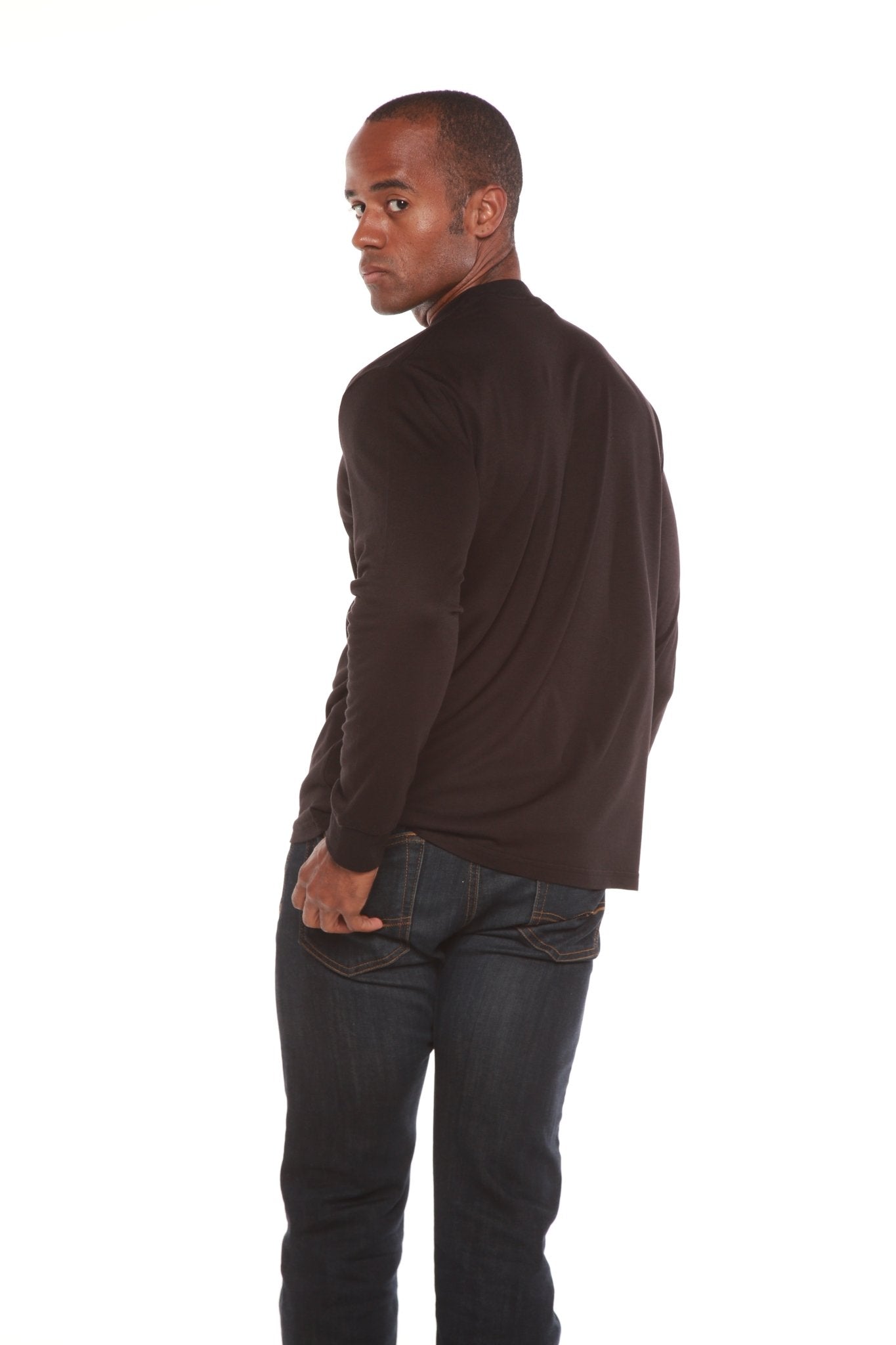 Men's Bamboo Viscose/Organic Cotton Long Sleeve T-Shirt - Che Cose Belle
