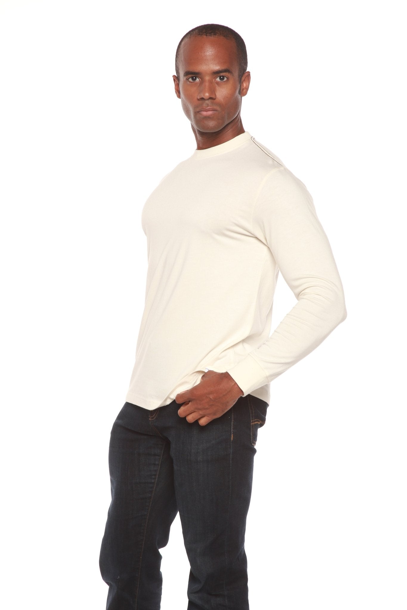 Men's Bamboo Viscose/Organic Cotton Long Sleeve T-Shirt - Che Cose Belle