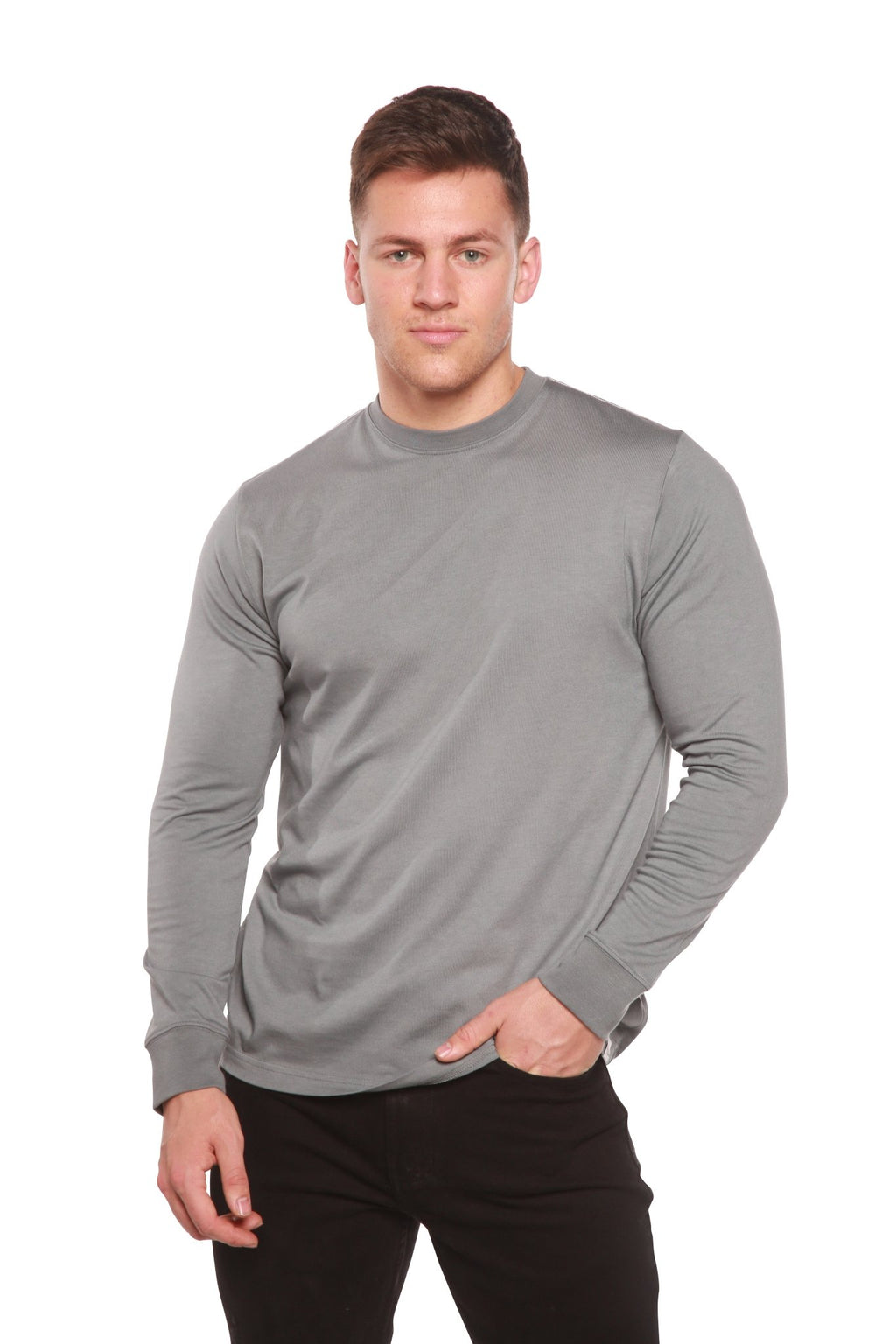 Men's Bamboo Viscose/Organic Cotton Long Sleeve T-Shirt - Che Cose Belle