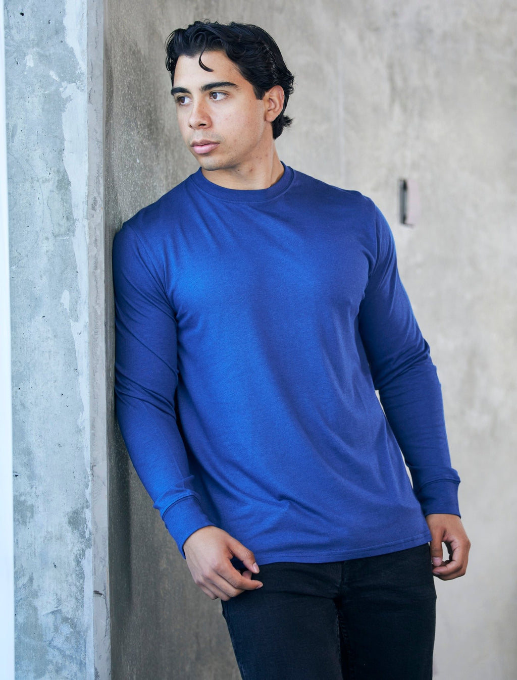 Men's Bamboo Viscose/Organic Cotton Long Sleeve T-Shirt - Che Cose Belle