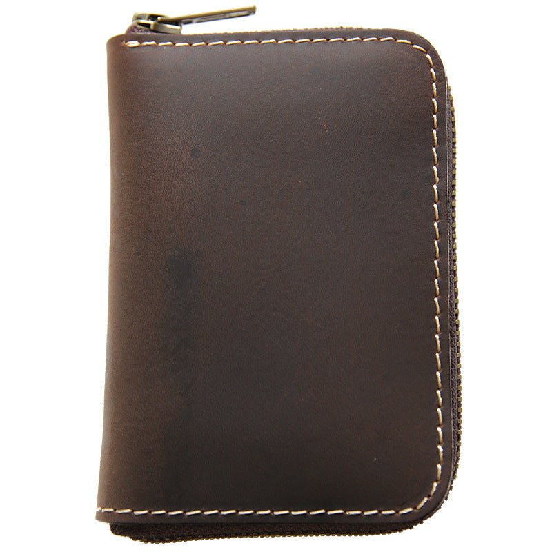 Men's Crazy Horse Leather First Layer Cowhide Purses - Che Cose Belle