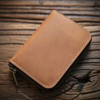 Men's Crazy Horse Leather First Layer Cowhide Purses - Che Cose Belle