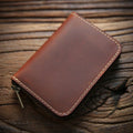 Men's Crazy Horse Leather First Layer Cowhide Purses - Che Cose Belle