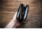 Men's Crazy Horse Leather First Layer Cowhide Purses - Che Cose Belle