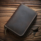 Men's Crazy Horse Leather First Layer Cowhide Purses - Che Cose Belle