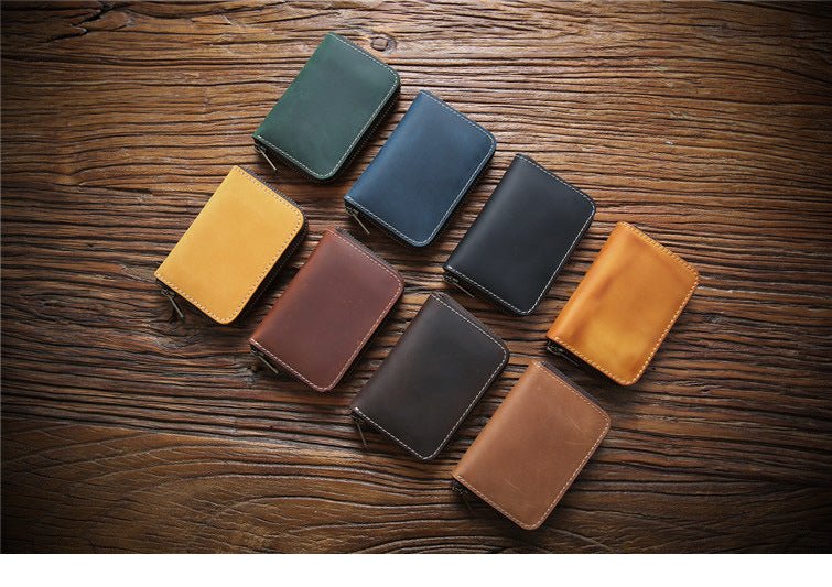 Men's Crazy Horse Leather First Layer Cowhide Purses - Che Cose Belle