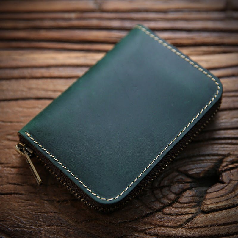 Men's Crazy Horse Leather First Layer Cowhide Purses - Che Cose Belle