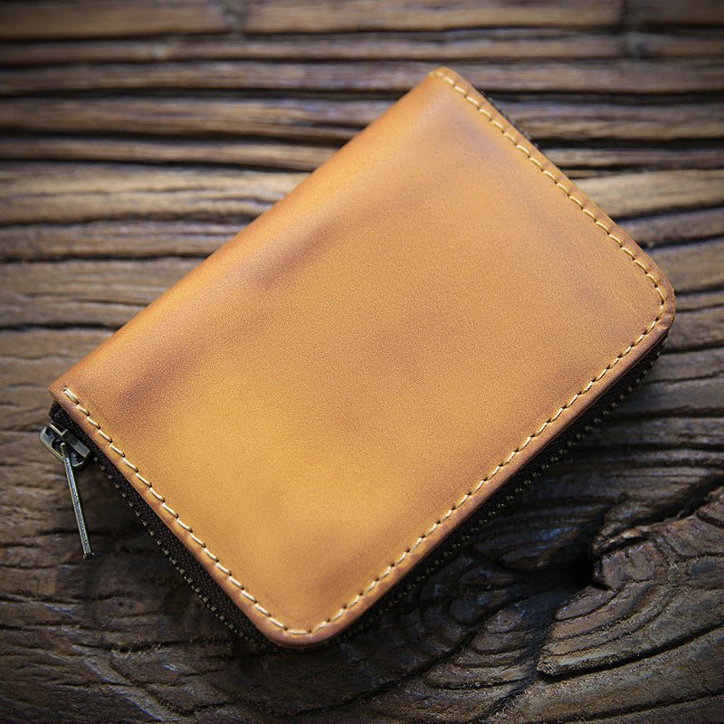 Men's Crazy Horse Leather First Layer Cowhide Purses - Che Cose Belle
