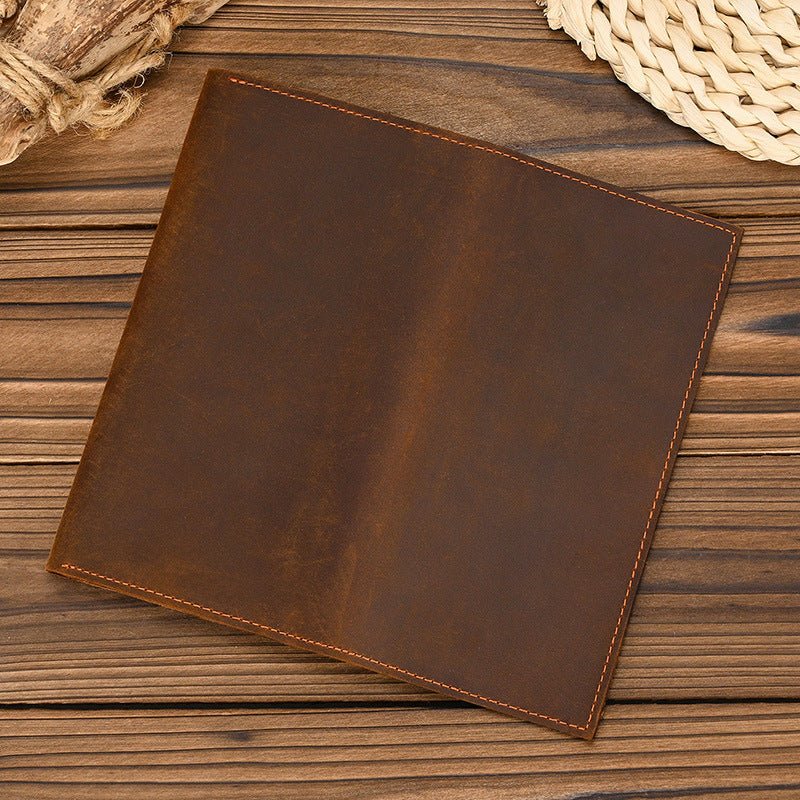 Men's Crazy Horse Leather Long First Layer Purses - Che Cose Belle