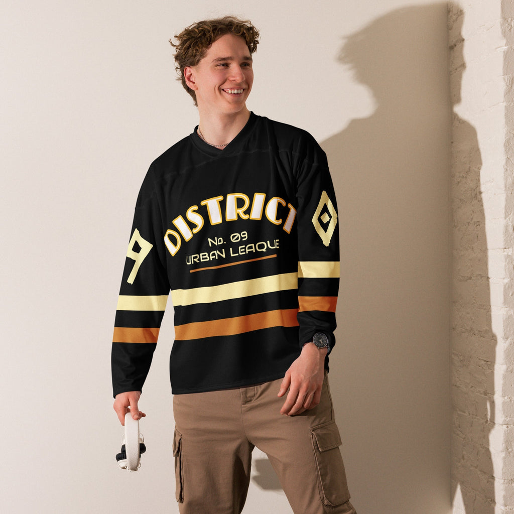 Men’s “District 09” Streetwear Hockey Jersey – Premium Recycled Polyester | Moisture - Wicking | Relaxed Fit - Che Cose Belle