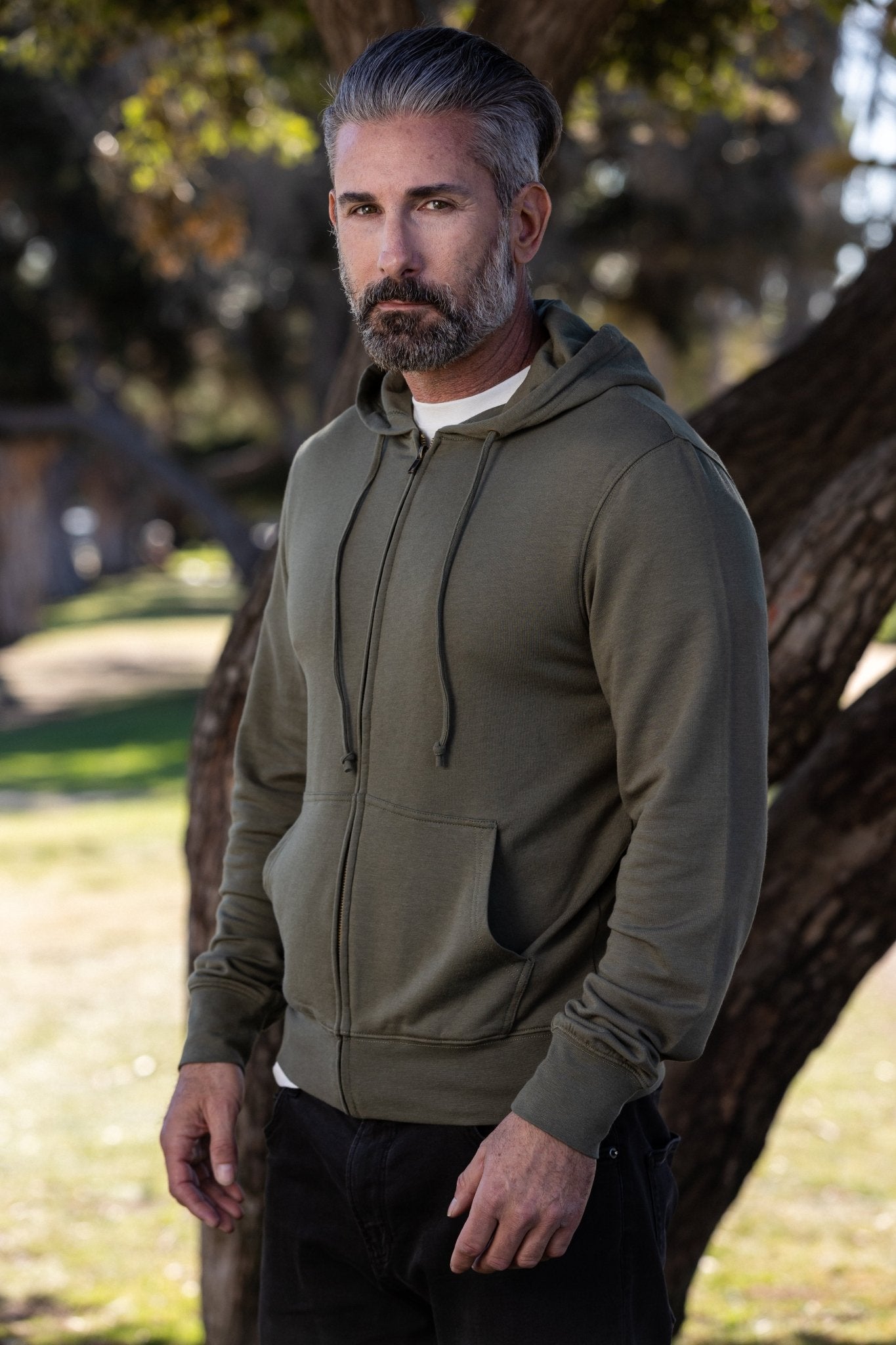 Men's Eco - Smart Full - Zip Bamboo Viscose Hoodie - Che Cose Belle