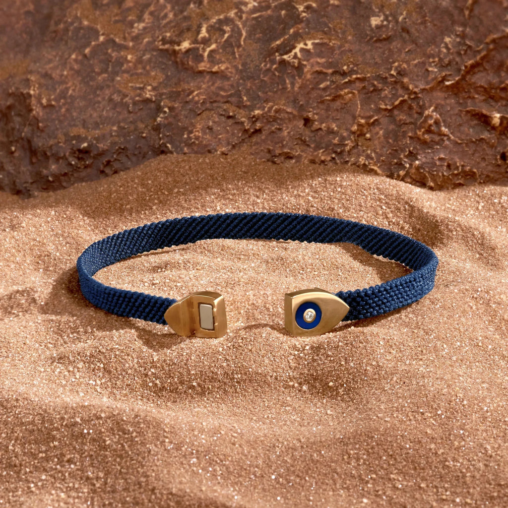 Men's Forward Vision Evil Eye Blue String Bracelet - Che Cose Belle