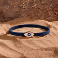 Men's Forward Vision Evil Eye Blue String Bracelet - Che Cose Belle