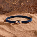 Men's Forward Vision Evil Eye Blue String Bracelet - Che Cose Belle