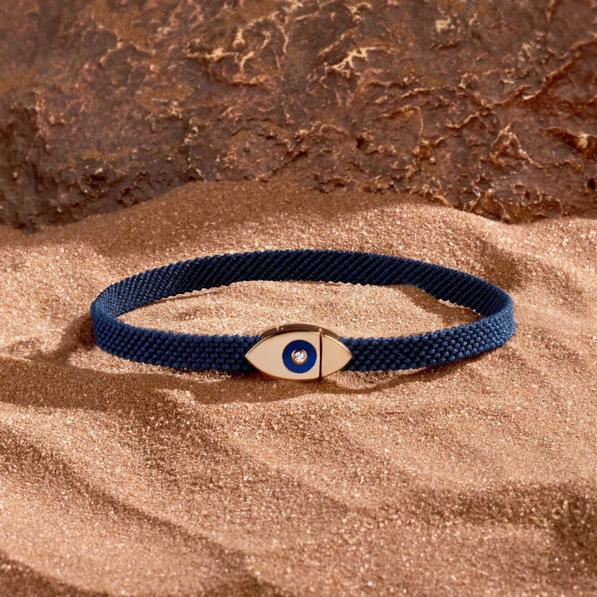 Men's Forward Vision Evil Eye Blue String Bracelet - Che Cose Belle