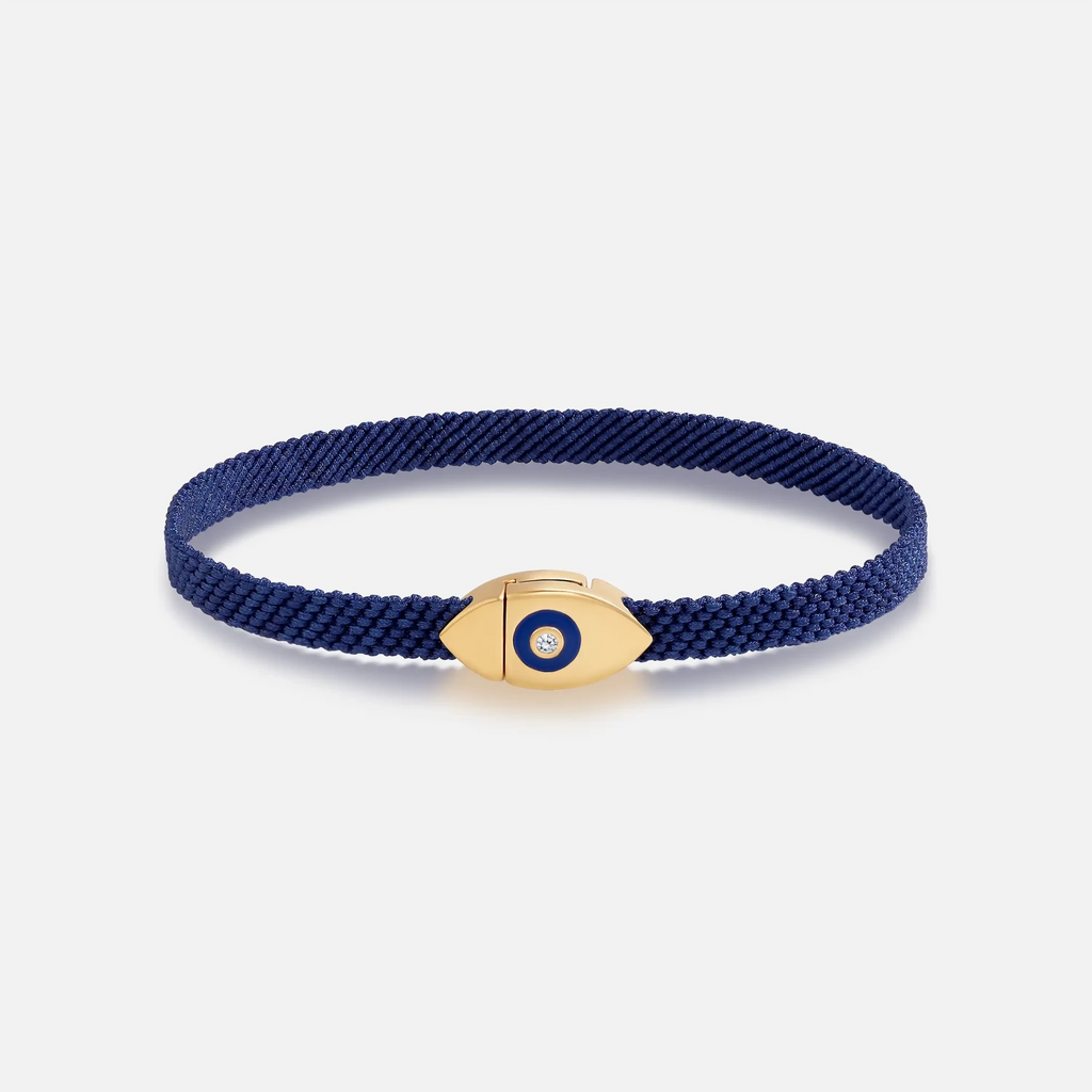 Men's Forward Vision Evil Eye Blue String Bracelet - Che Cose Belle