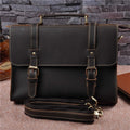 Mens Genuine Leather Cowhide Crazy Horse Leather Handbag - Che Cose Belle