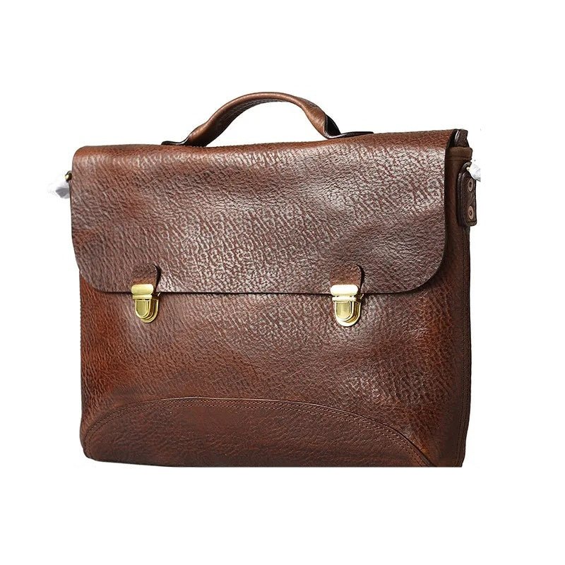 Men's Genuine Leather Handmade Retro Handbag - Che Cose Belle