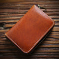 Men's Handmade Retro First Layer Cowhide Zipper Short Coin Purses - Che Cose Belle
