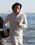 Men's Henley Style Bamboo Viscose Fleece Hoodie - Che Cose Belle