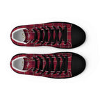 Men’s High Top Canvas Shoes Old Brick and Cab Sav Plaid