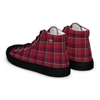 Men’s High Top Canvas Shoes Old Brick and Cab Sav Plaid