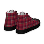 Men’s High Top Canvas Shoes Old Brick and Cab Sav Plaid