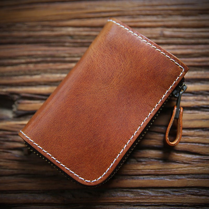 Men's Italy Leather First Layer Short Cowhide Coin Purses - Che Cose Belle