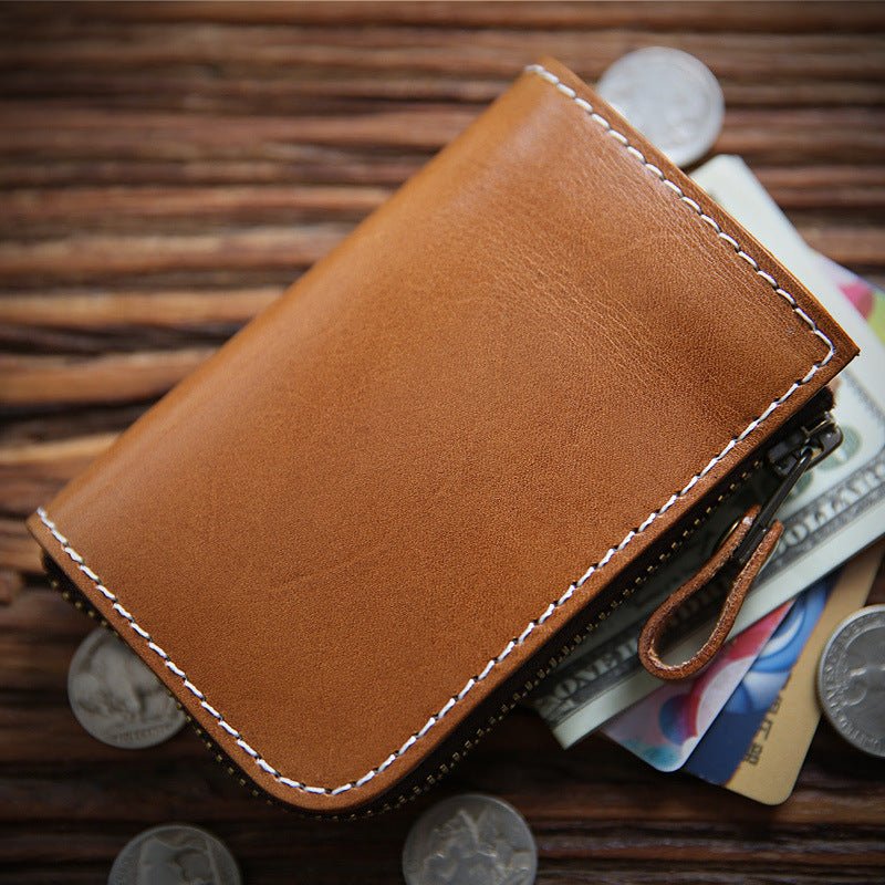 Men's Italy Leather First Layer Short Cowhide Coin Purses - Che Cose Belle