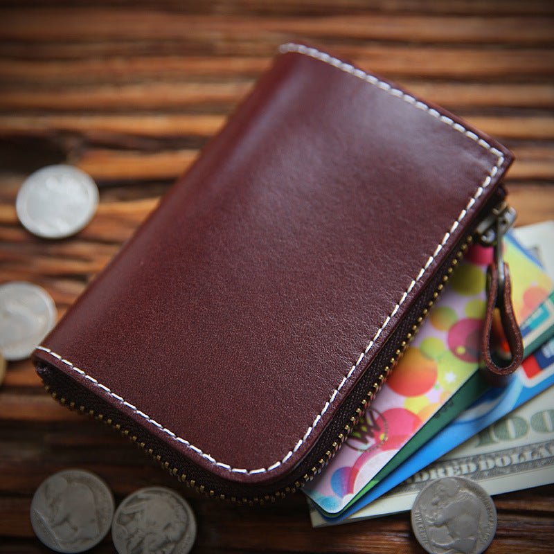 Men's Italy Leather First Layer Short Cowhide Coin Purses - Che Cose Belle