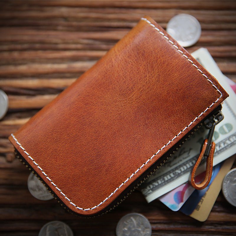 Men's Italy Leather First Layer Short Cowhide Coin Purses - Che Cose Belle