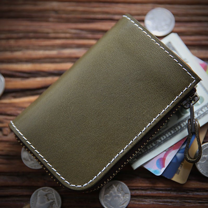 Men's Italy Leather First Layer Short Cowhide Coin Purses - Che Cose Belle