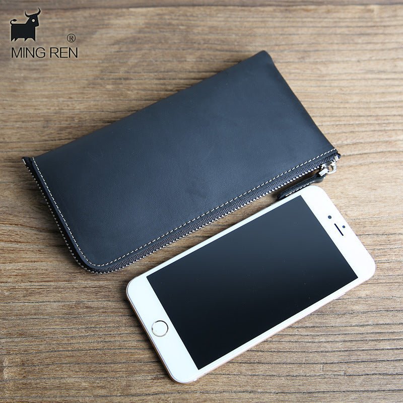 Men's Leather Crazy Horse Mini First Layer Purses - Che Cose Belle