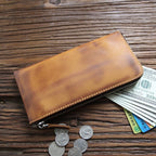 Men's Leather Crazy Horse Mini First Layer Purses - Che Cose Belle