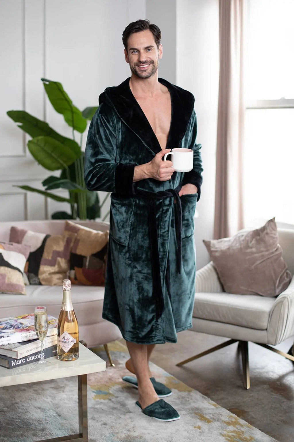 Men’s Robe with Hood – Ultra - Soft Plush Comfort for Everyday Use - Che Cose Belle