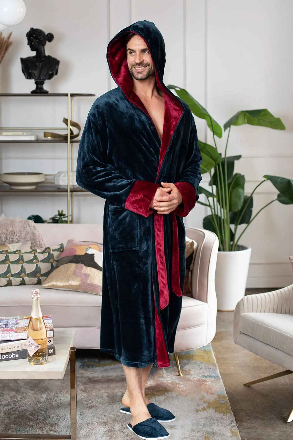 Men’s Robe with Hood – Ultra - Soft Plush Comfort for Everyday Use - Che Cose Belle