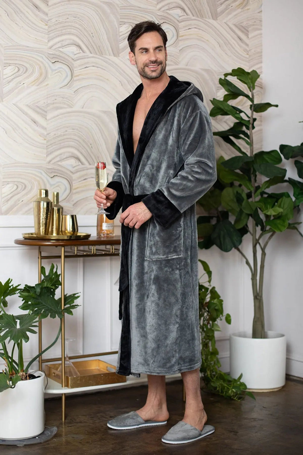 Men’s Robe with Hood – Ultra - Soft Plush Comfort for Everyday Use - Che Cose Belle