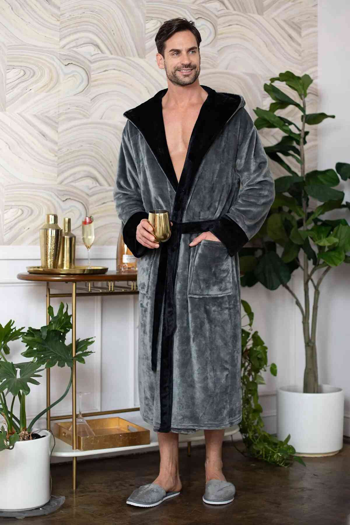 Men’s Robe with Hood – Ultra - Soft Plush Comfort for Everyday Use - Che Cose Belle
