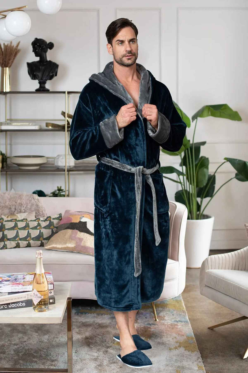 Men’s Robe with Hood – Ultra - Soft Plush Comfort for Everyday Use - Che Cose Belle