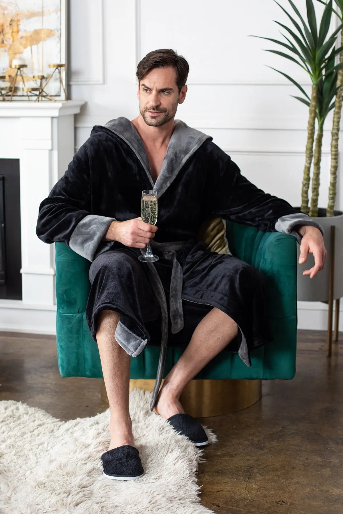 Men’s Robe with Hood – Ultra - Soft Plush Comfort for Everyday Use - Che Cose Belle