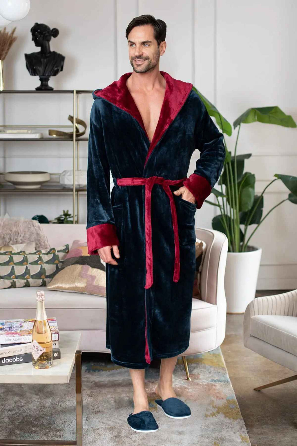 Men’s Robe with Hood – Ultra - Soft Plush Comfort for Everyday Use - Che Cose Belle