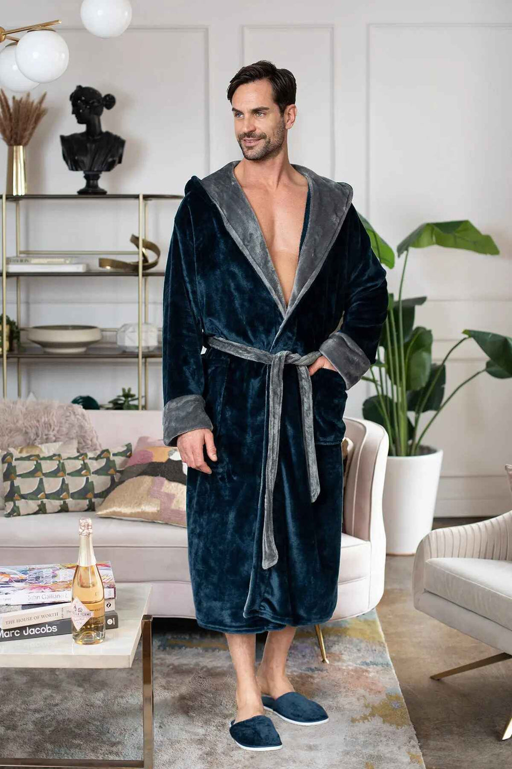 Men’s Robe with Hood – Ultra - Soft Plush Comfort for Everyday Use - Che Cose Belle