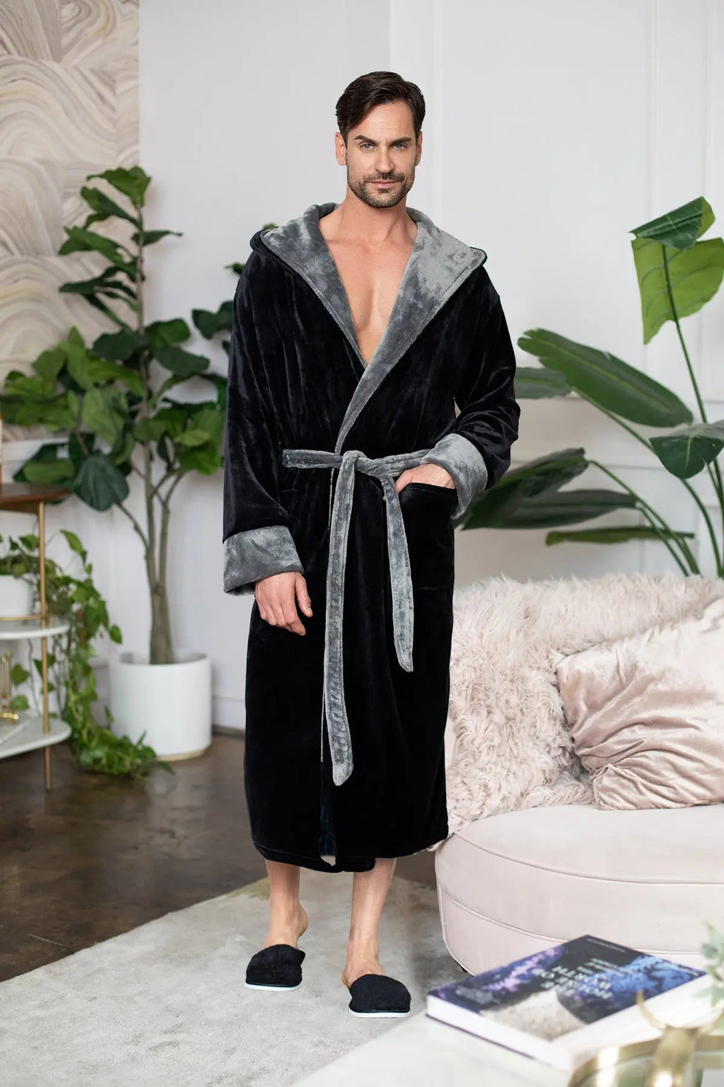 Men’s Robe with Hood – Ultra - Soft Plush Comfort for Everyday Use - Che Cose Belle