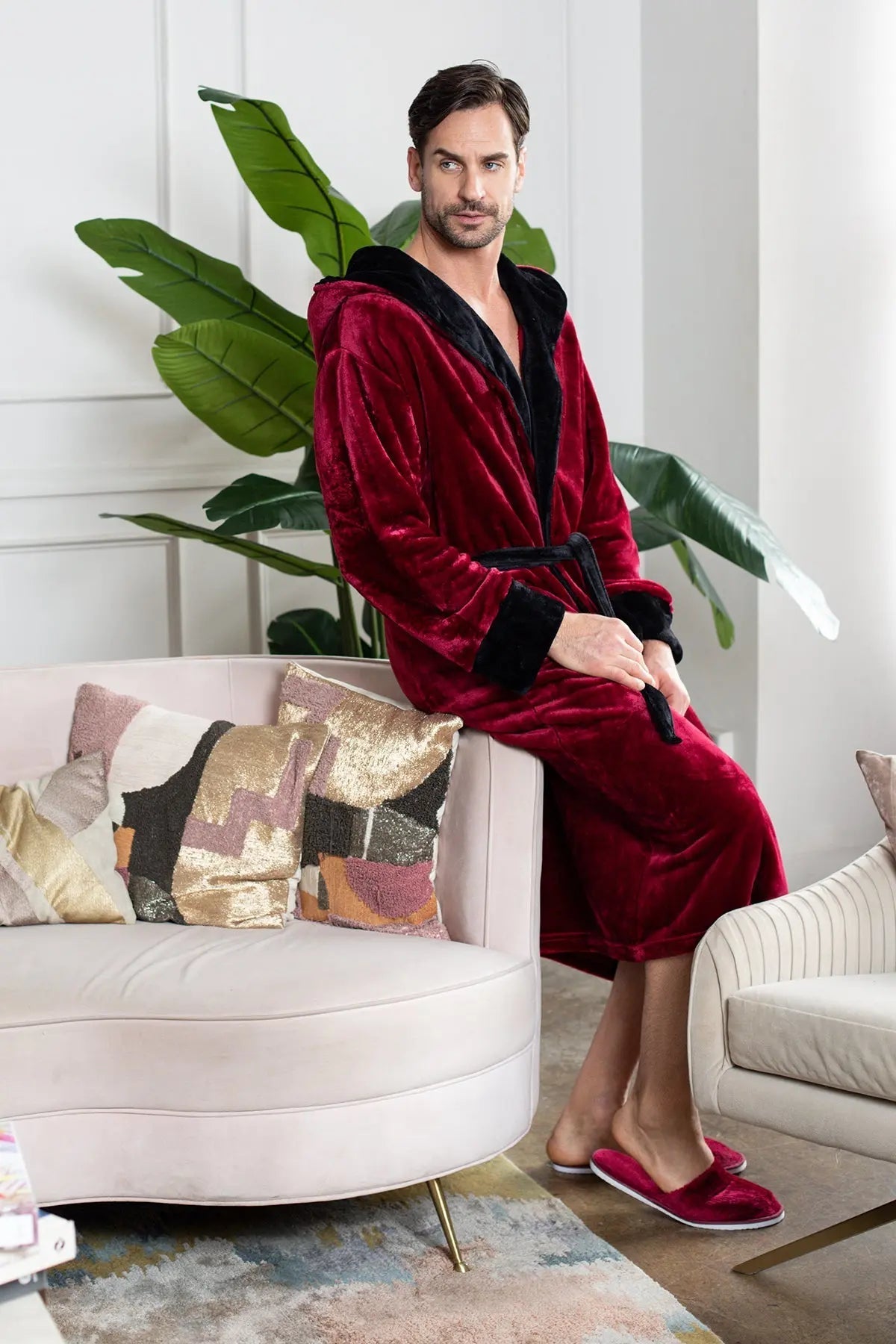 Men’s Robe with Hood – Ultra - Soft Plush Comfort for Everyday Use - Che Cose Belle