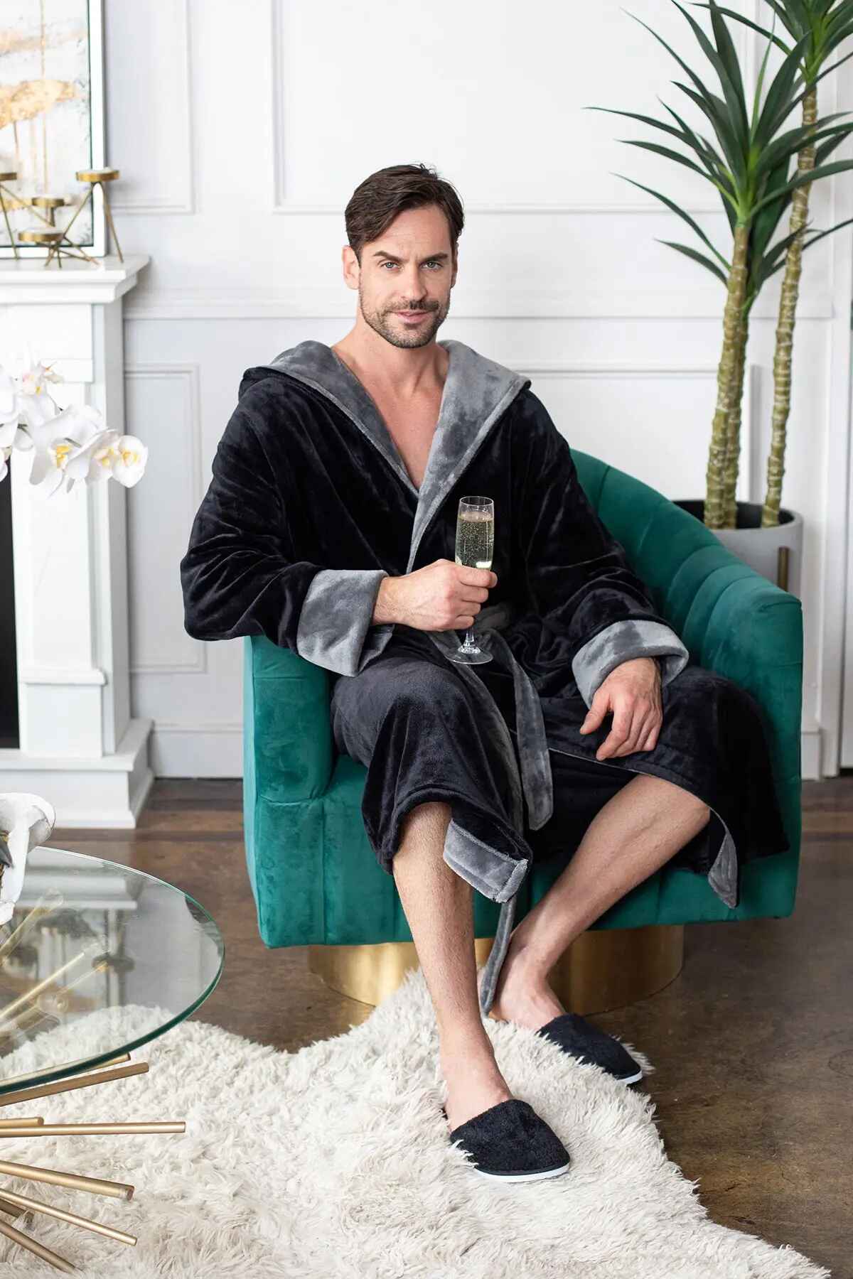 Men’s Robe with Hood – Ultra - Soft Plush Comfort for Everyday Use - Che Cose Belle