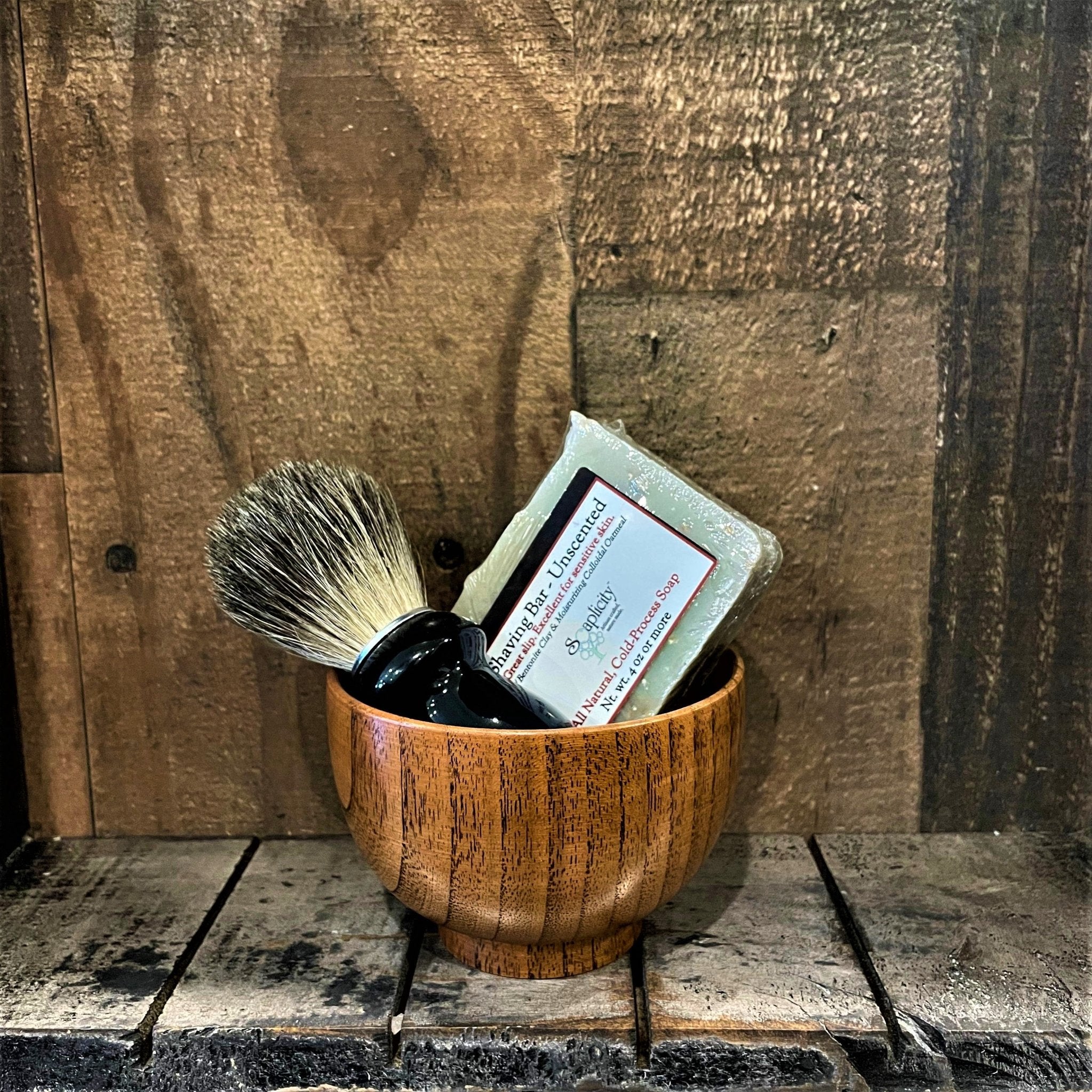 Men's Shaving Sets in Black/Datewood - Che Cose Belle