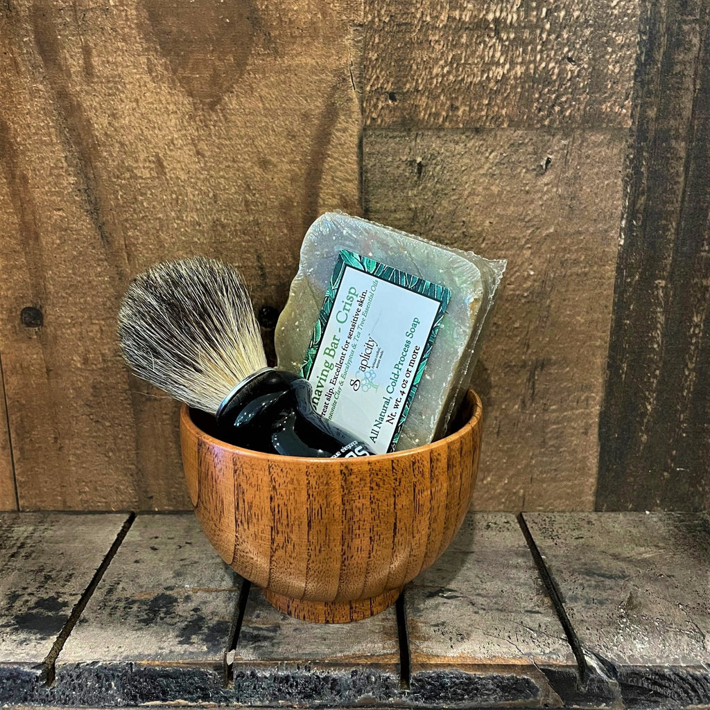 Men's Shaving Sets in Black/Datewood - Che Cose Belle