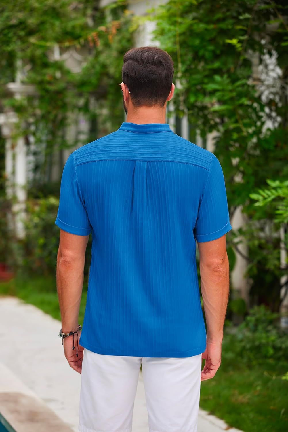 Men's Stand Collar Button Placket Short Sleeve Polo Shirt – 5 Colors | S–XXXL - Che Cose Belle